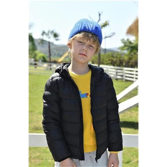 Kids Winter Coat Puffer Padded Jacket with Hood - Picture 3 of 7